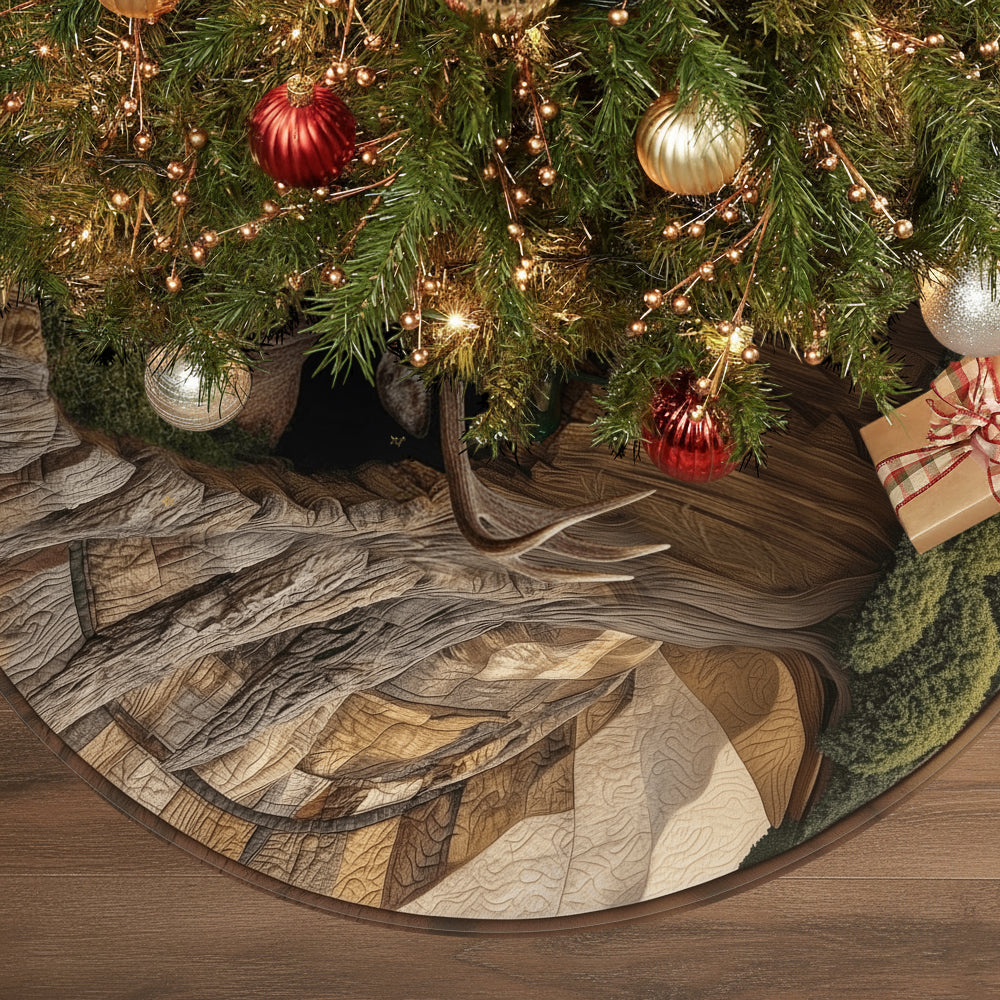 Hunter’s Haven – Personalized Hunting Christmas Tree Skirt