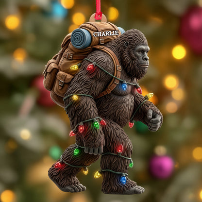 Sasquatch Holiday Spirit - Personalized Funny Ornament