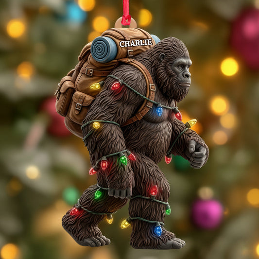 Sasquatch Holiday Spirit - Personalized Funny Ornament