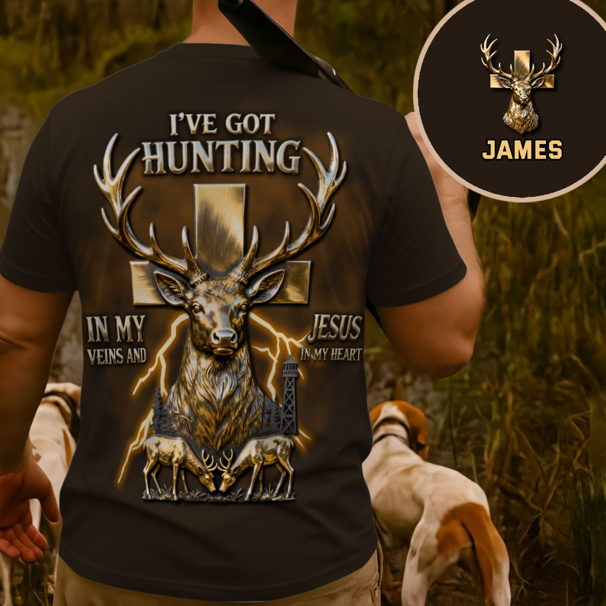 Hunter’s Creed – Personalized Trophy Hunting All Over Print Shirt