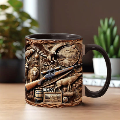 Wilderness Hunter – Personalized Hunting Accent Mug
