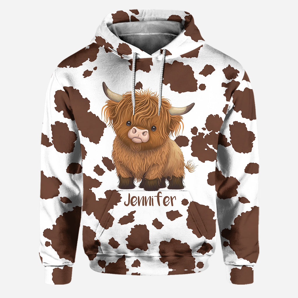 Personalized Highland Cow Hoodie and Leggings