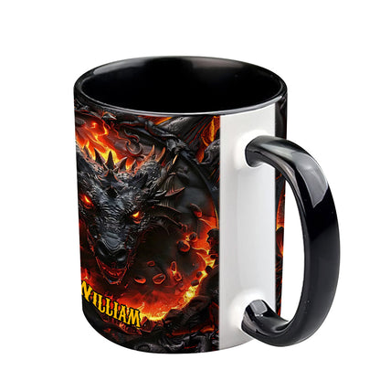 Red Fire Dragon - Personalized Dragon Accent Mug