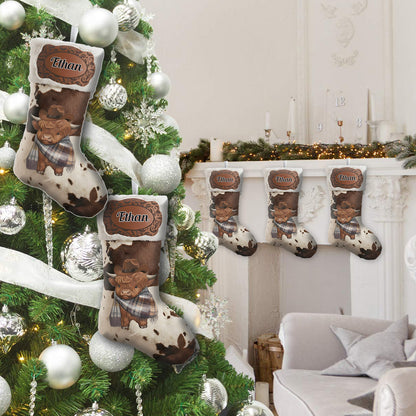 Personalized Cowboy/Cowgirl Shaped Christmas Stocking