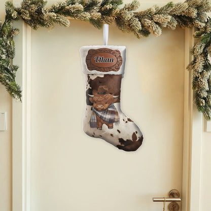 Personalized Cowboy/Cowgirl Shaped Christmas Stocking