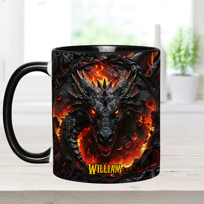 Red Fire Dragon - Personalized Dragon Accent Mug