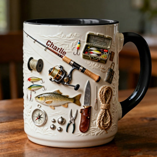 Love Fishing - Personalized Fishing Accent Mug