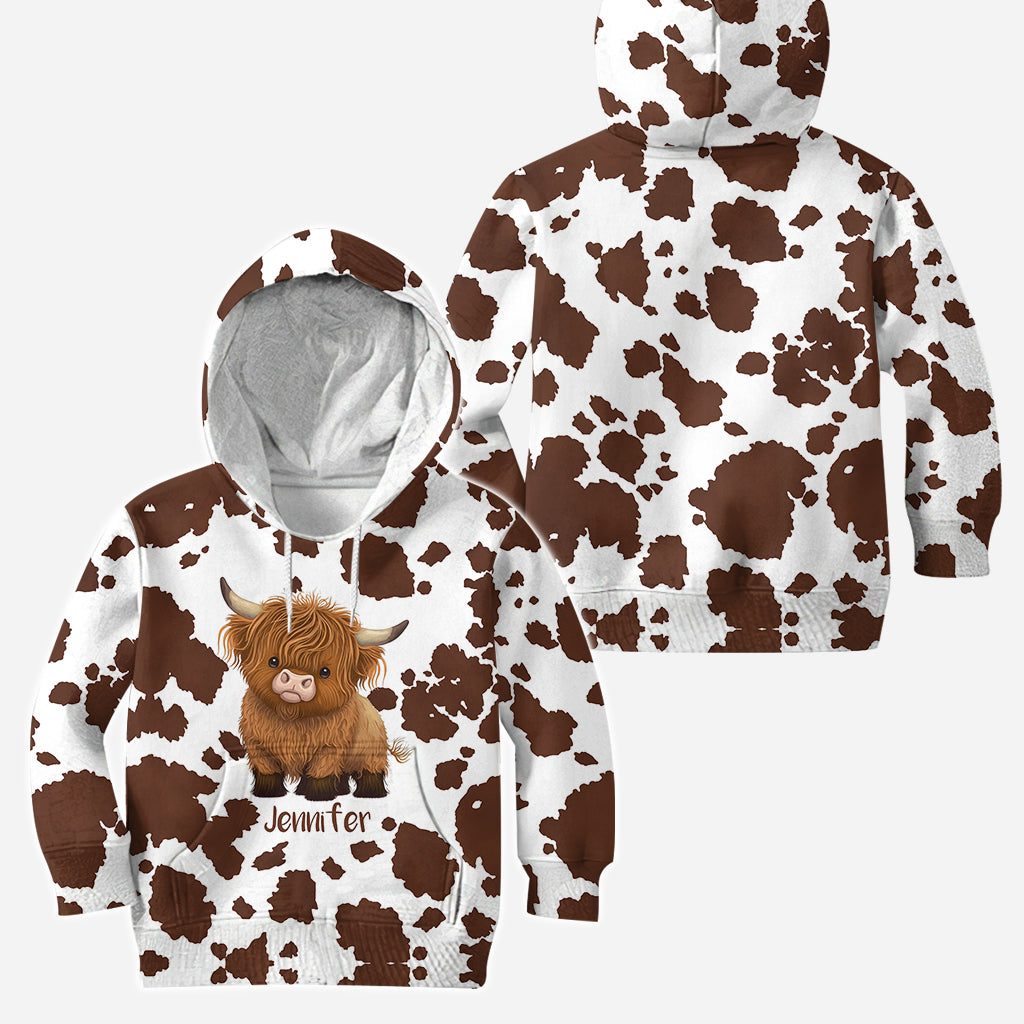 Personalized Highland Cow Hoodie and Leggings