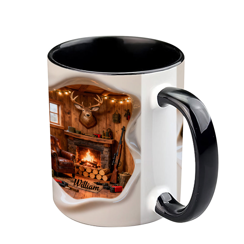 Hunting Cabin – Personalized Deer Accent Mug