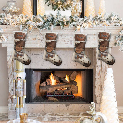 Personalized Cowboy/Cowgirl Shaped Christmas Stocking