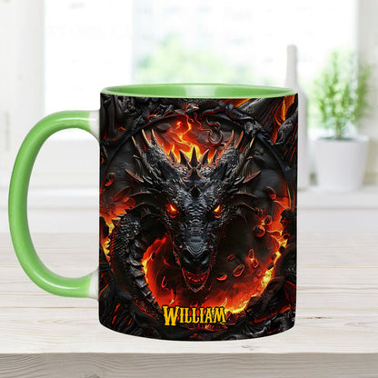Red Fire Dragon - Personalized Dragon Accent Mug