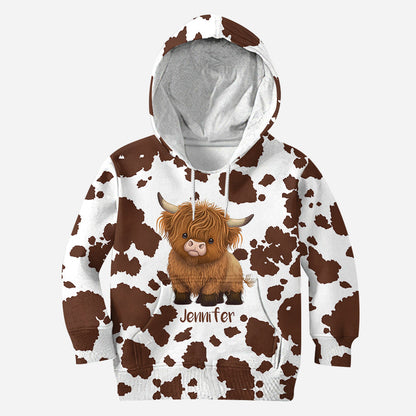 Personalized Highland Cow Hoodie and Leggings