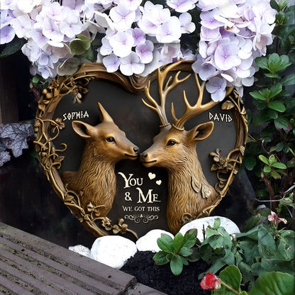 You & Me We Got This - Personalized Hunting Heart Acrylic Plaque