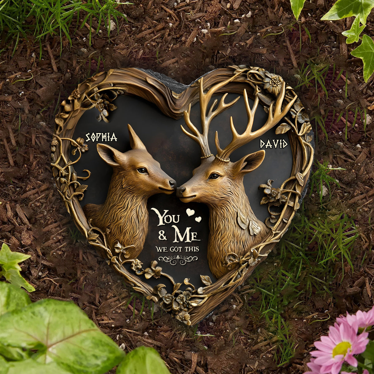 You & Me We Got This - Personalized Hunting Heart Acrylic Plaque