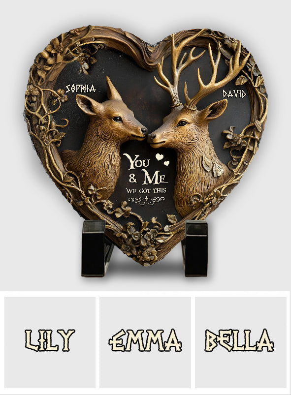You & Me We Got This - Personalized Hunting Heart Acrylic Plaque