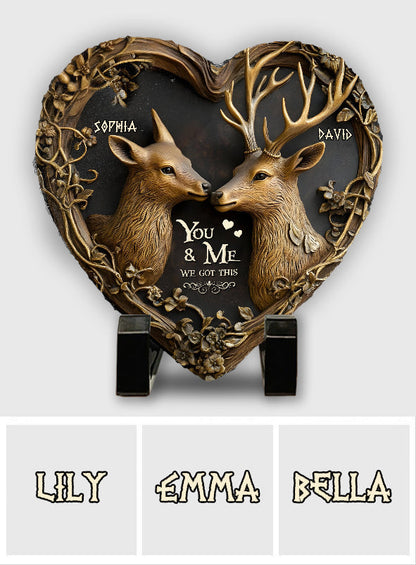 You & Me We Got This - Personalized Hunting Heart Acrylic Plaque