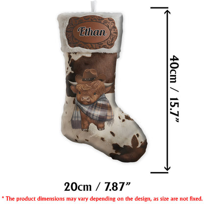 Personalized Cowboy/Cowgirl Shaped Christmas Stocking
