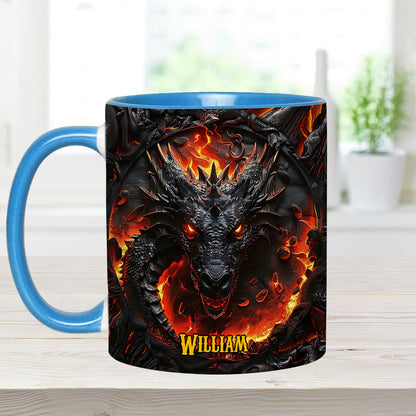 Red Fire Dragon - Personalized Dragon Accent Mug