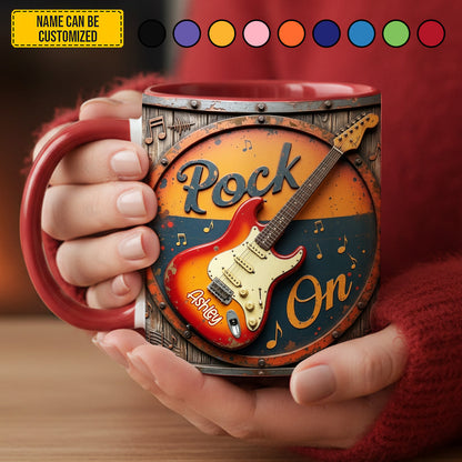 Pock On - Personalized Guitar Accent Mug