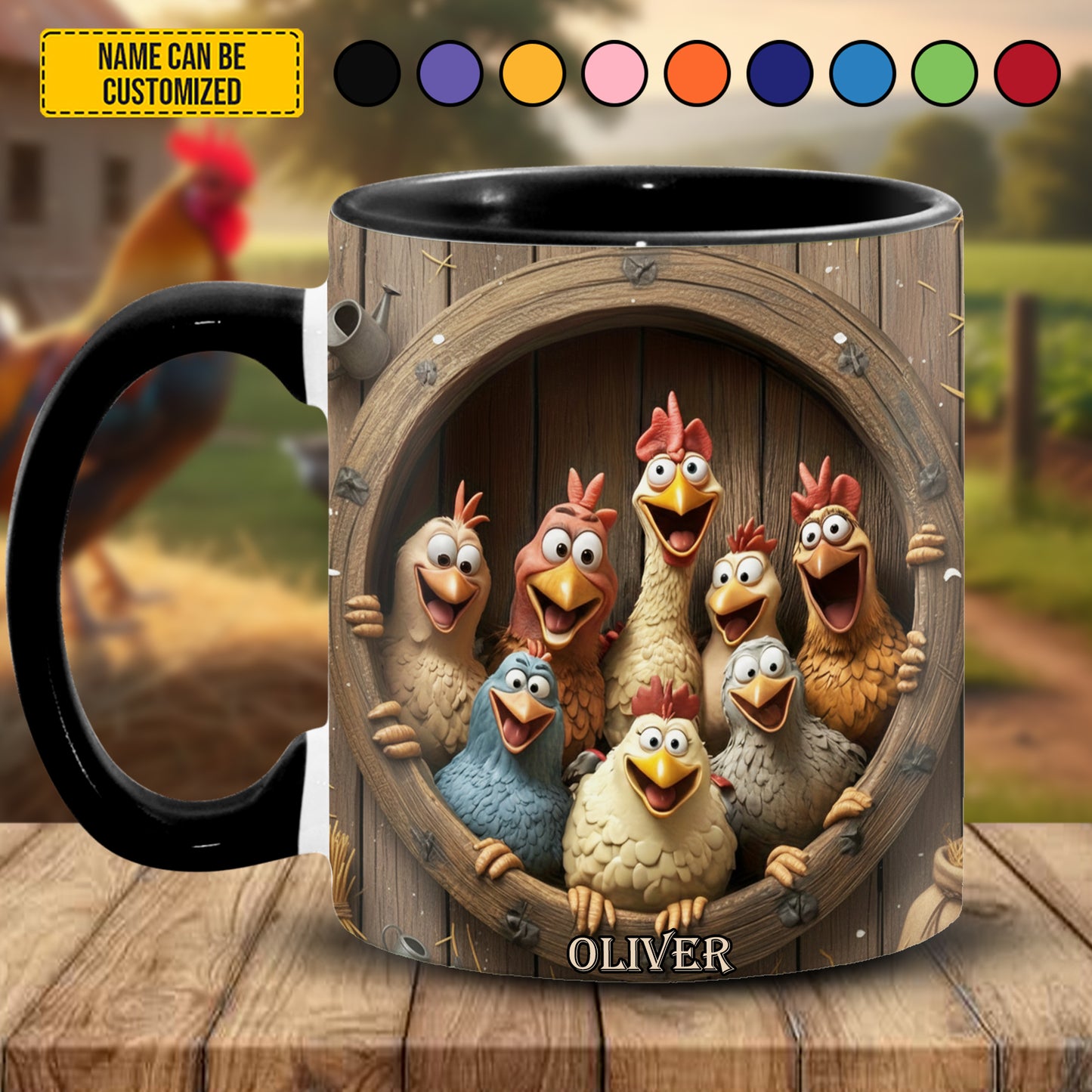 Chicken Funny - Personalized Funny Accent Mug