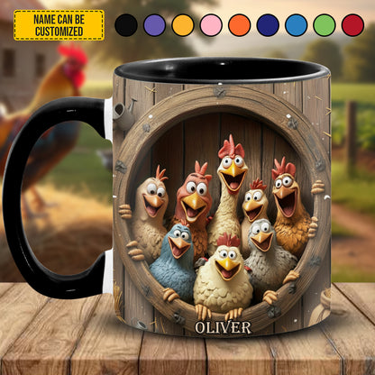Chicken Funny - Personalized Funny Accent Mug
