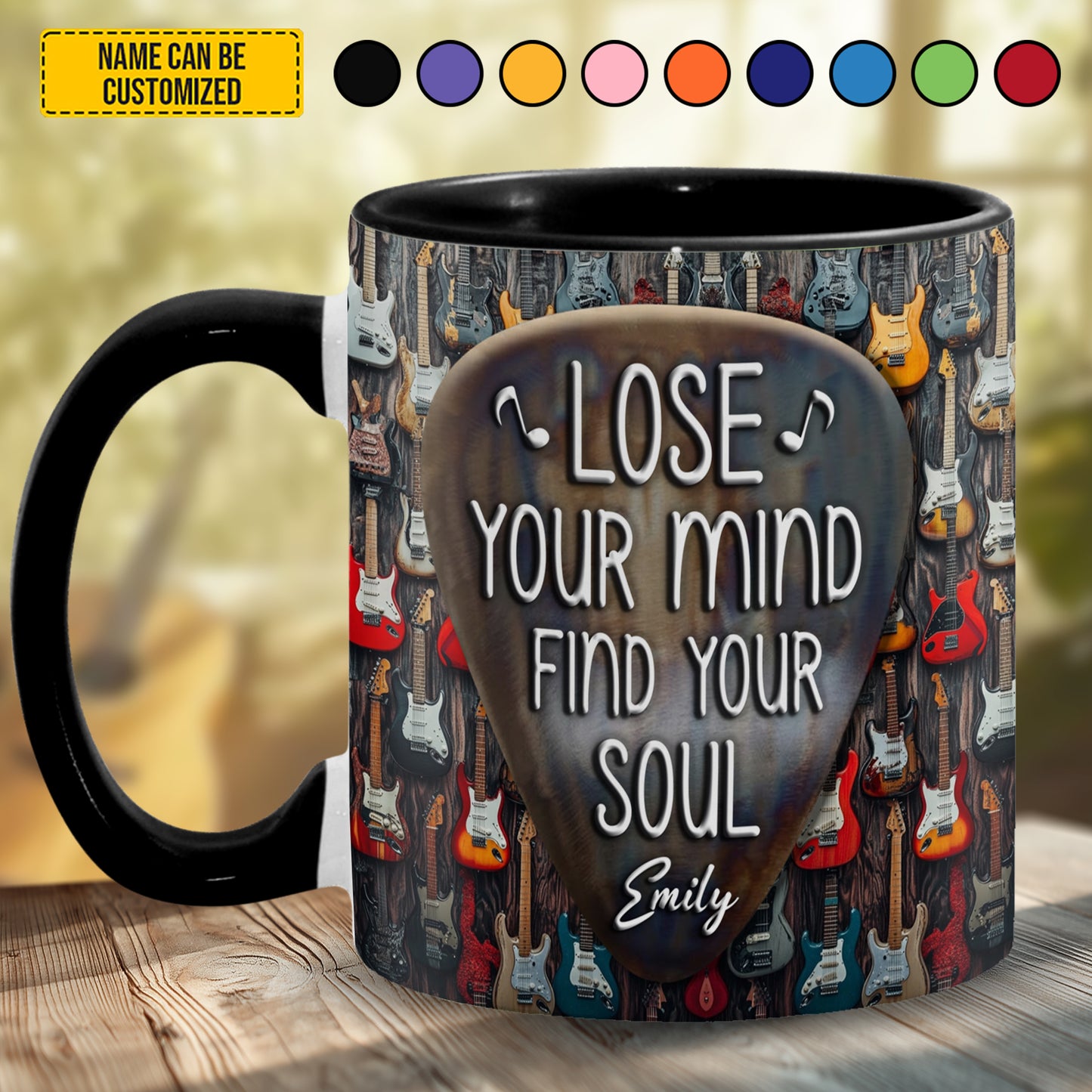 Lose Your Mind - Personalized Guitar Accent Mug