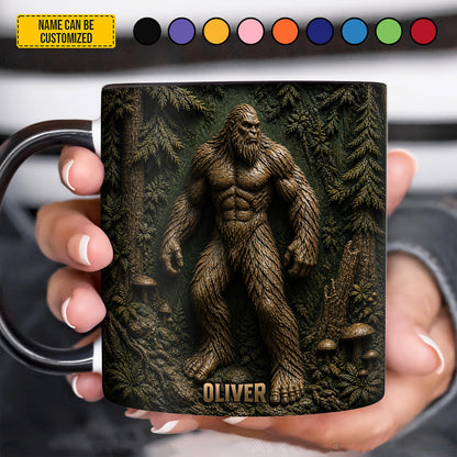 Personalized Bigfoot Forest Guardian Accent Mug