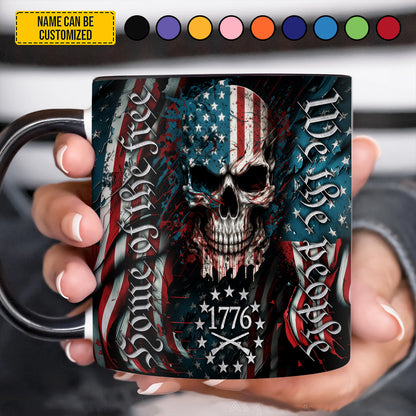 We Are People - Patriotic Skull Accent Mug
