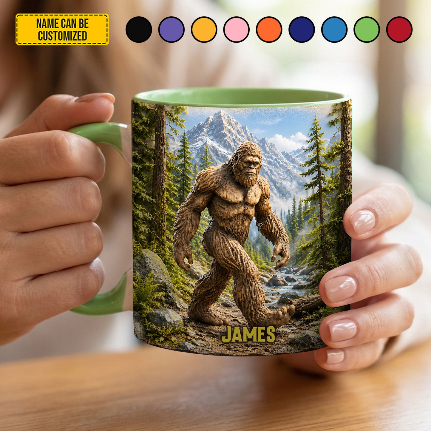 Mountain Wanderer – Personalized Bigfoot Accent Mug