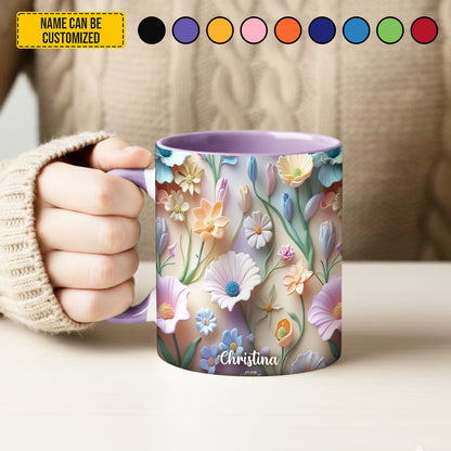 Beautiful Wildflowers - Personalized Wildflower Accent Mug
