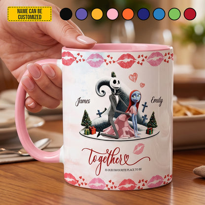 Personalized Gothic Couple Accent Mug