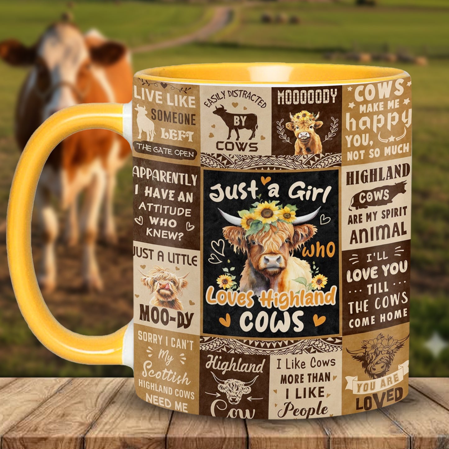 Love Cows - Adorable Cow Collage Accent Mug