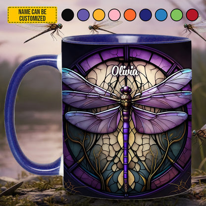 Love Dragonfly - Personalized Dragonfly Accent Mug