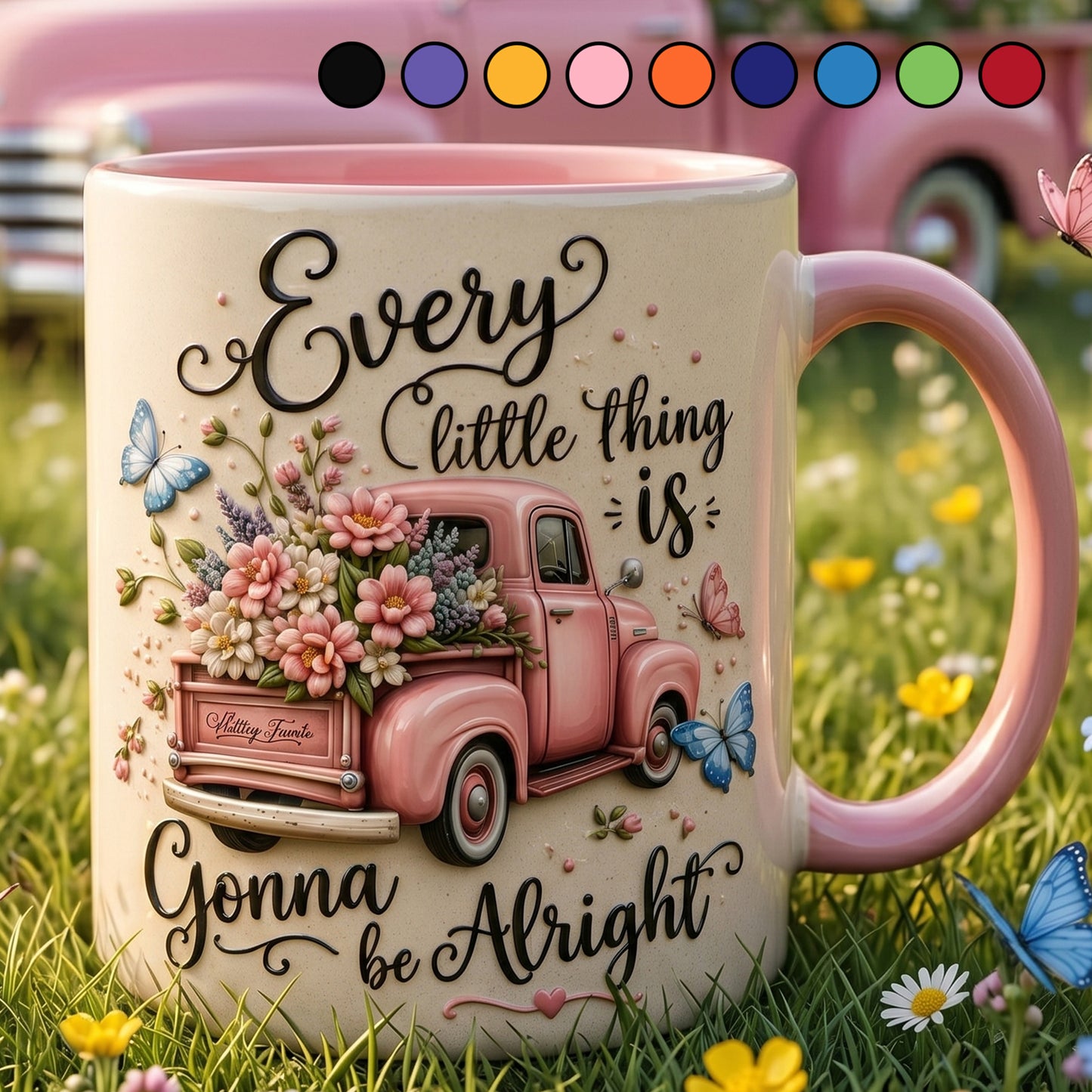 Every Little Thing Is Gonna Be Alright - Truck Accent Mug