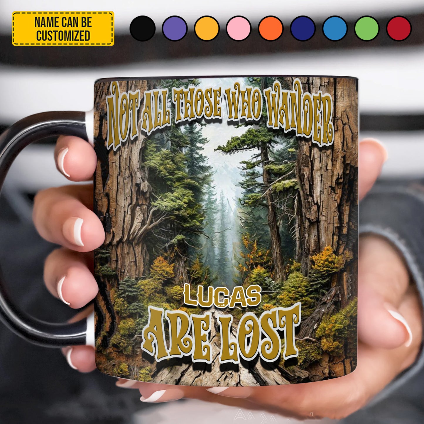 Not All Those Who Wander Are Lost - Personalized Camping Accent Mug