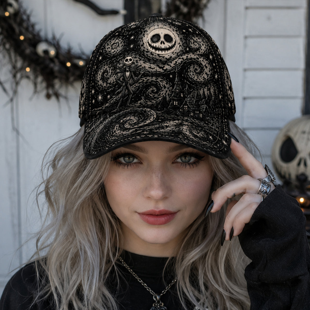 Nightmare Starry Night Hat - Gothic Halloween Classic Cap