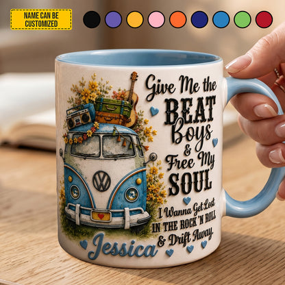 Give Me The Beat Boys - Personalized Hippie Accent Mug