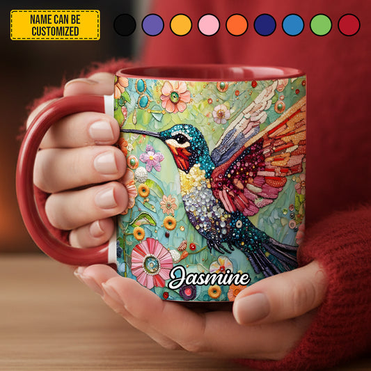 Hummingbird Lover - Personalized Hummingbird Accent Mug