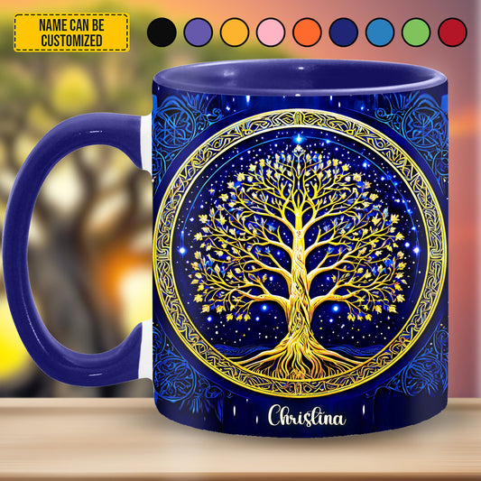Personalized Tree Of Life Accent Mug