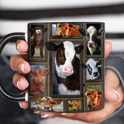 Adorable Cow Collage Accent Mug