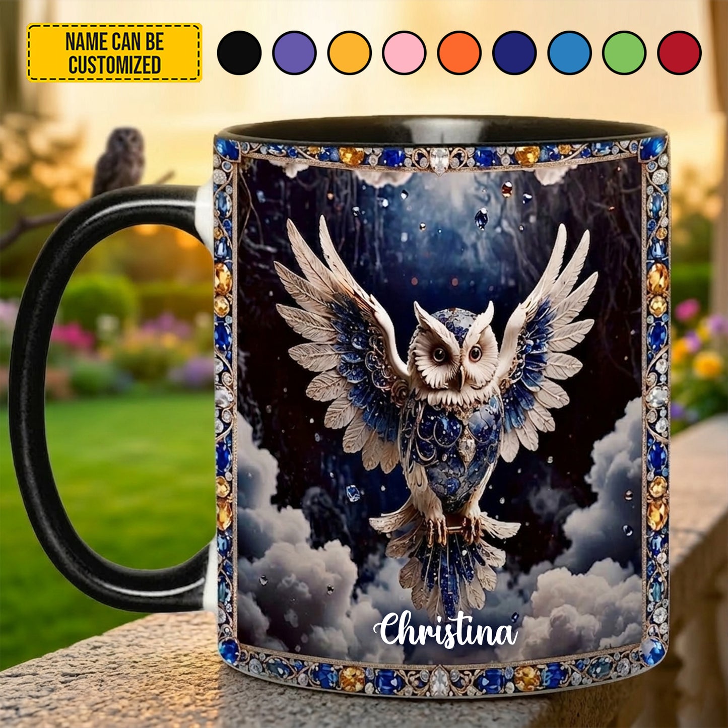 Personalized Mystic Owl Accent Mug
