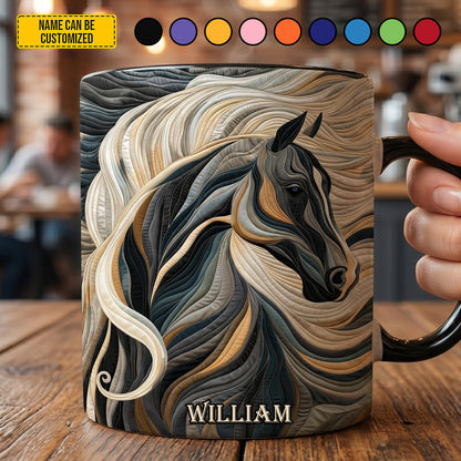 Personalized Western Horse Accent Mug