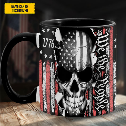 We The People - Patriotic Skull Accent Mug
