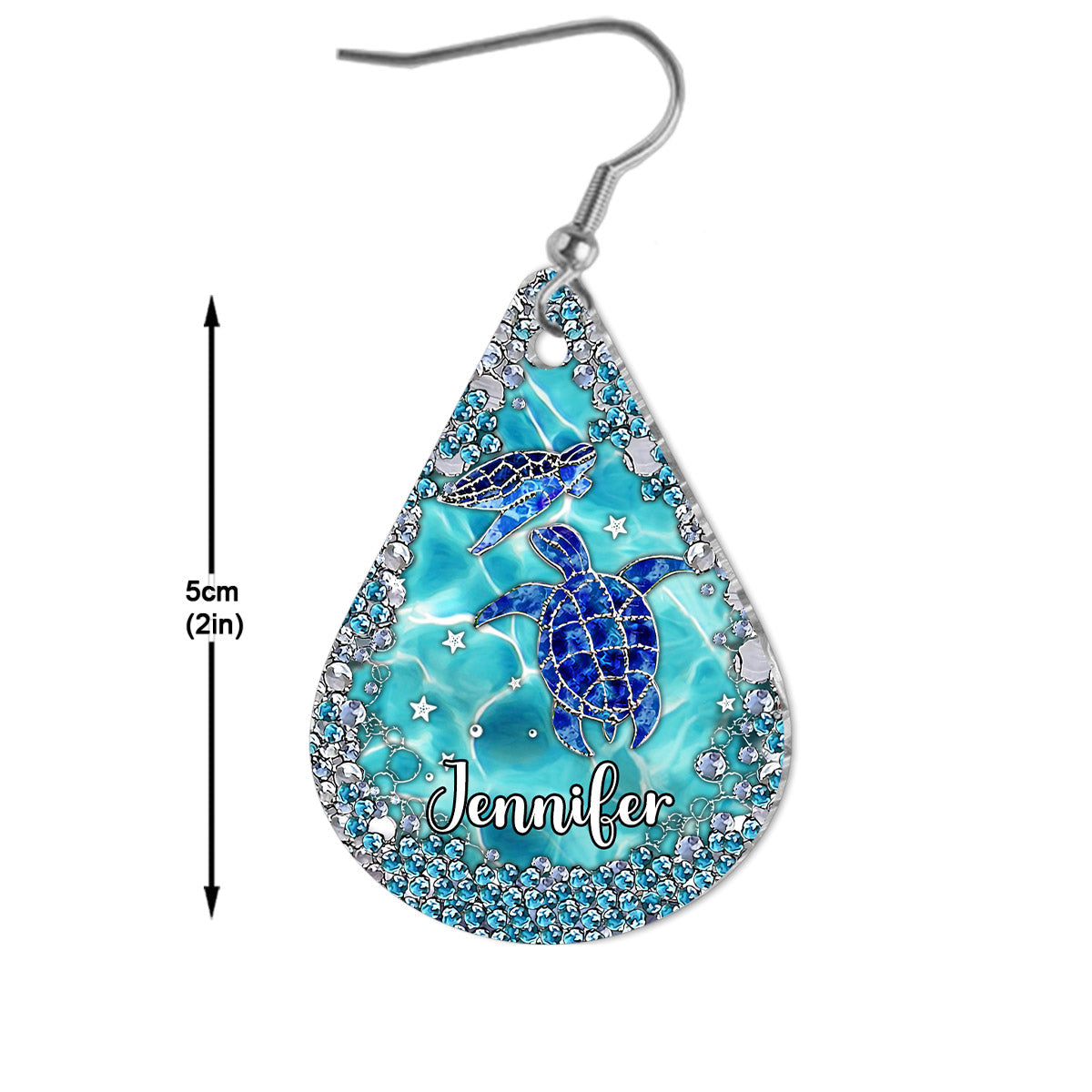 Sparkle Turles - Personalized Turtle Earrings