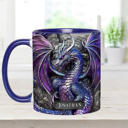 Purple Dragon - Personalized Dragon Accent Mug