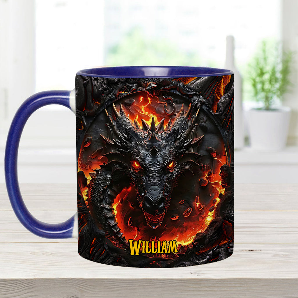 Red Fire Dragon - Personalized Dragon Accent Mug