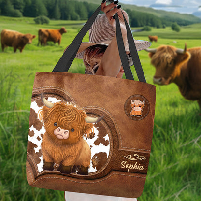 Love Highland Cows - Personalized Tote Bag