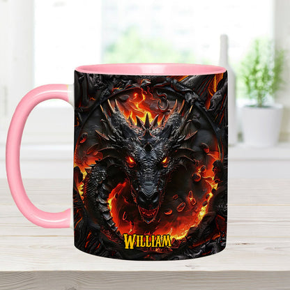 Red Fire Dragon - Personalized Dragon Accent Mug