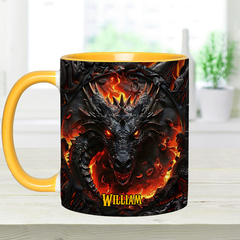 Red Fire Dragon - Personalized Dragon Accent Mug