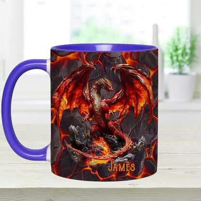 Fire Dragon - Personalized Dragon Accent Mug